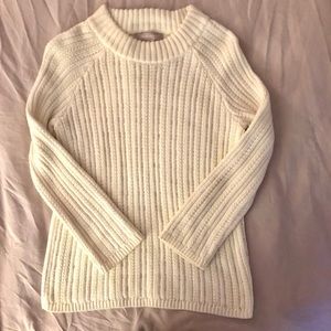 Cream Banana Republic sweater w/ metallic details